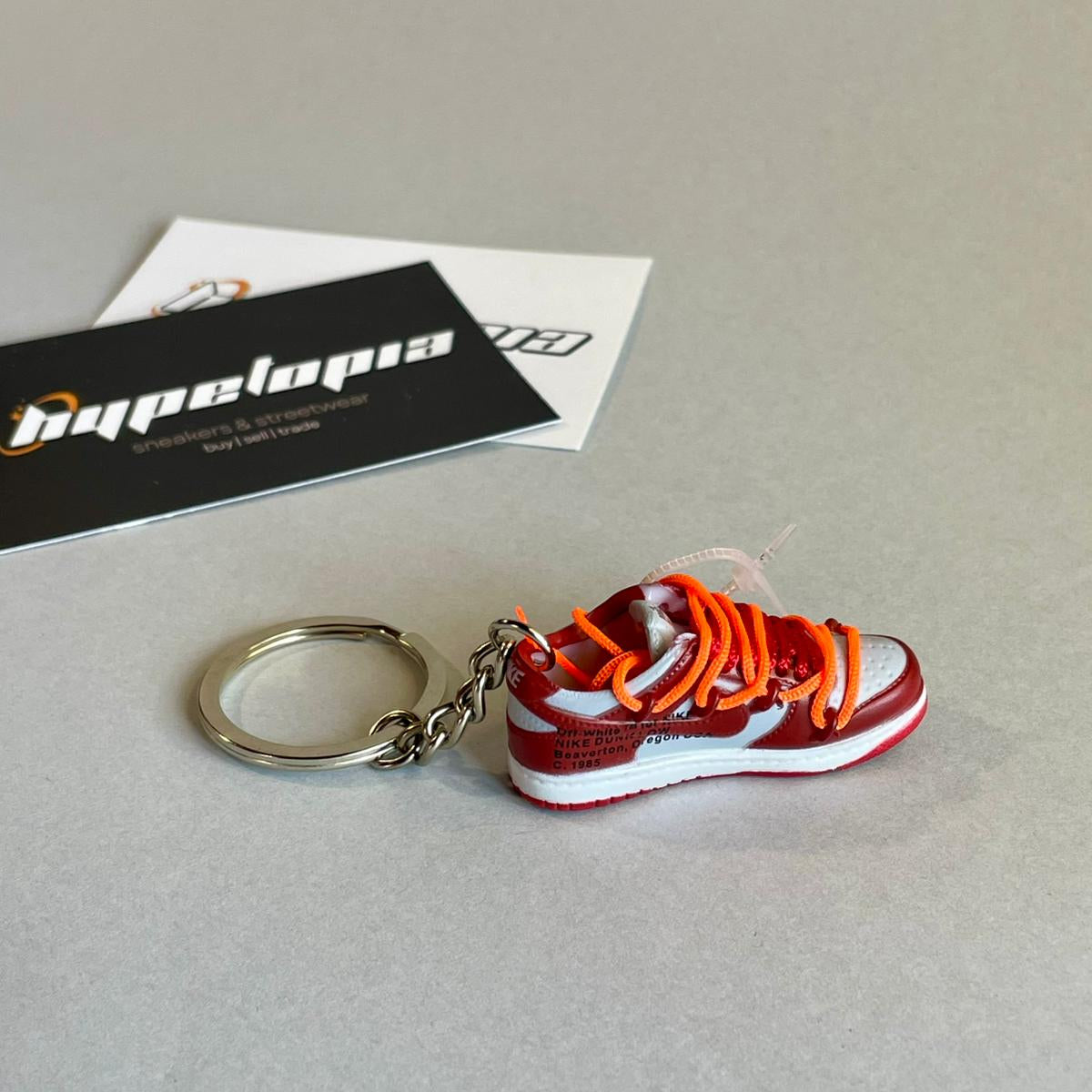 Porta-chaves Nike Dunk Low - Off-White University Red