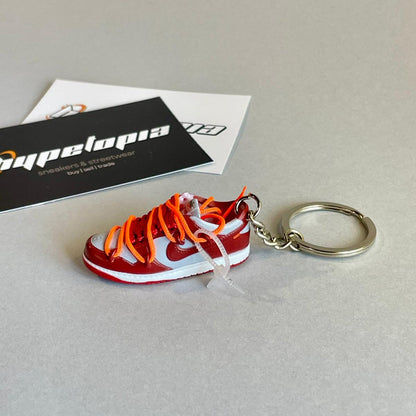 Porta-chaves Nike Dunk Low - Off-White University Red